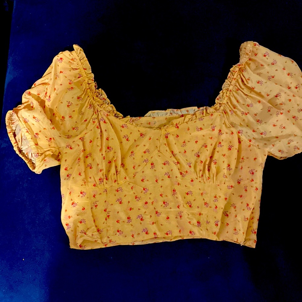 LOVESHACKFANCY silk crop top